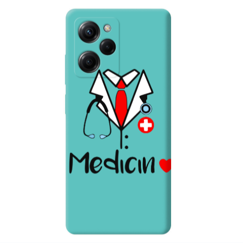 Xiaomi Poco X5 Pro Medicin Turquoise Colored Silicone TPU Θήκη
