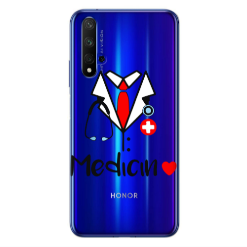 Huawei Nova 5 T Medicin Transparent Silicone TPU Θήκη