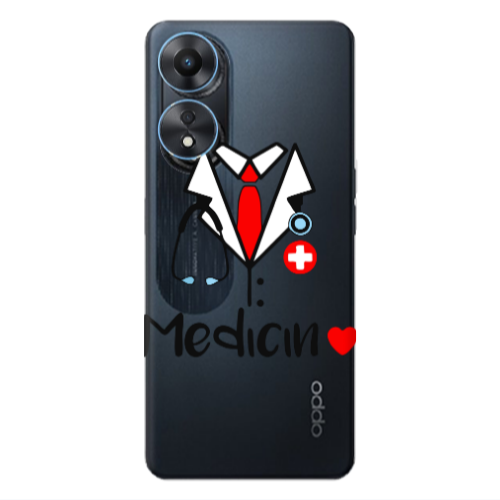 Oppo A 98 Medicin Transparent Silicone TPU Θήκη
