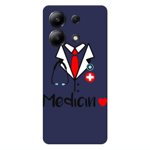 Xiaomi Redmi Note 13 4G Medicin Dark blue Colored Silicone TPU Θήκη