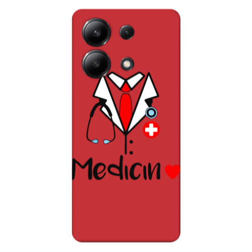 Xiaomi Redmi Note 13 4G Medicin Red Colored Silicone TPU Θήκη