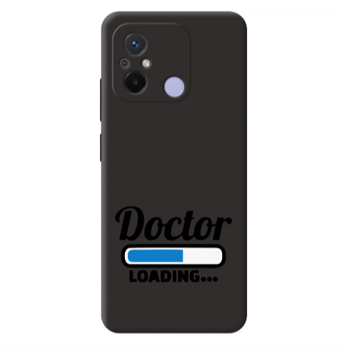 Xiaomi Redmi 12C Doctor Loading Black Colored Silicone TPU Θήκη