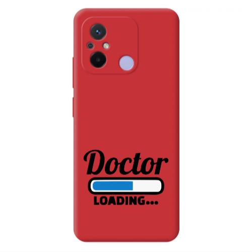 Xiaomi Redmi 12C Doctor Loading Red Colored Silicone TPU Θήκη