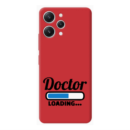 Xiaomi Redmi 12 Doctor Loading Red Colored Silicone TPU Θήκη