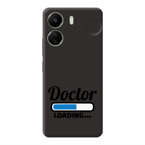 Xiaomi Redmi 13C Doctor Loading Black Colored Silicone TPU Θήκη