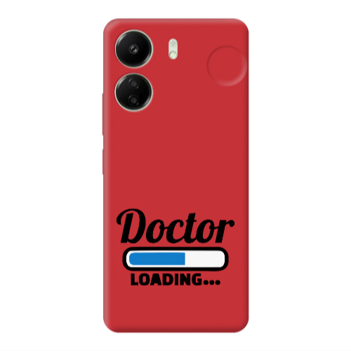 Xiaomi Redmi 13C Doctor Loading Red Colored Silicone TPU Θήκη