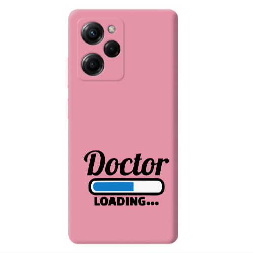 Xiaomi Poco X5 Pro Doctor Loading Pink Colored Silicone TPU Θήκη