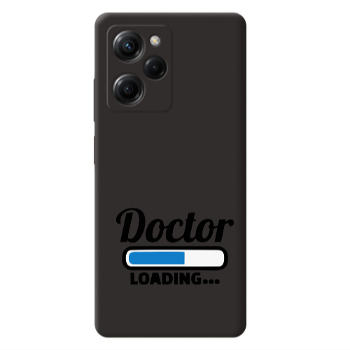 Xiaomi Poco X5 Pro Doctor Loading Black Colored Silicone TPU Θήκη