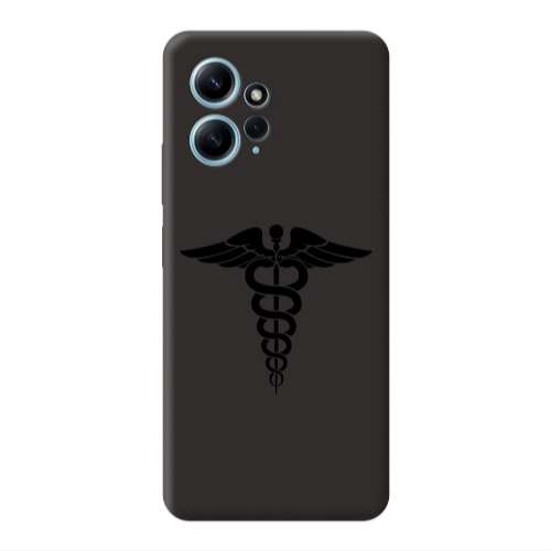 Xiaomi Redmi Note 12 4G Medical Spa Black Colored Silicone TPU Θήκη