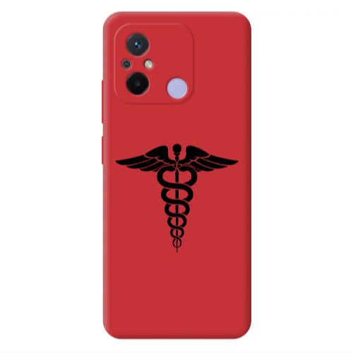 Xiaomi Redmi 12C Medical Spa Red Colored Silicone TPU Θήκη