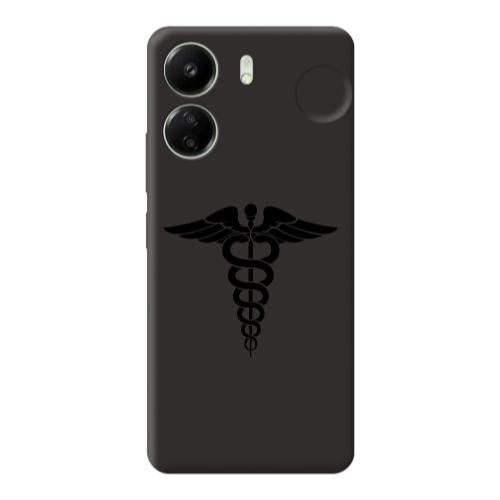 Xiaomi Redmi 13C Medical Spa Black Colored Silicone TPU Θήκη