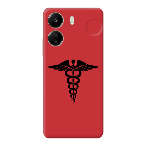 Xiaomi Redmi 13C Medical Spa Red Colored Silicone TPU Θήκη