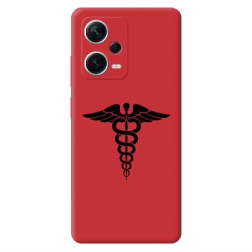 Xiaomi Poco X5 Medical Spa Red Colored Silicone TPU Θήκη