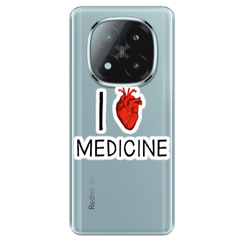 Xiaomi Redmi Note 14 Pro + 5g I Love Medicin Transparent Silicone TPU Θήκη