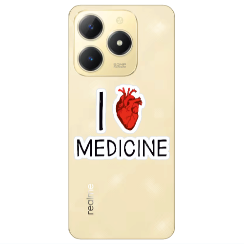 Realme C61 I Love Medicin Transparent Silicone TPU Θήκη
