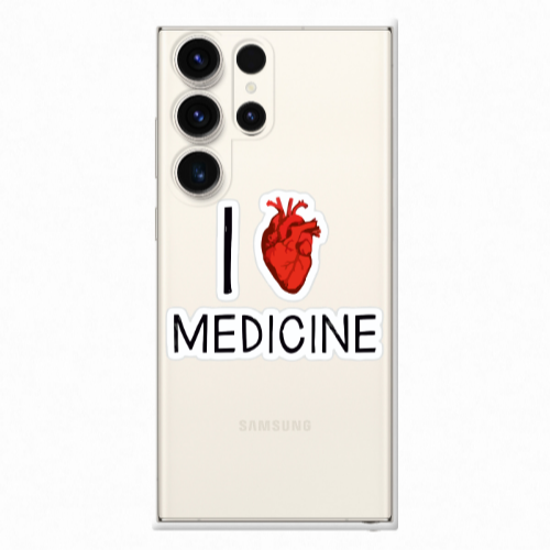 Samsung S25 Ultra I Love Medicin Transparent Silicone TPU Θήκη