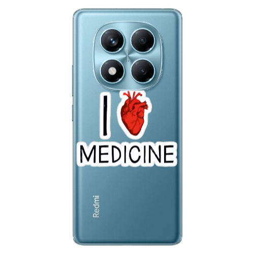 Xiaomi Redmi Note 14 Pro I Love Medicin Transparent Silicone TPU Θήκη
