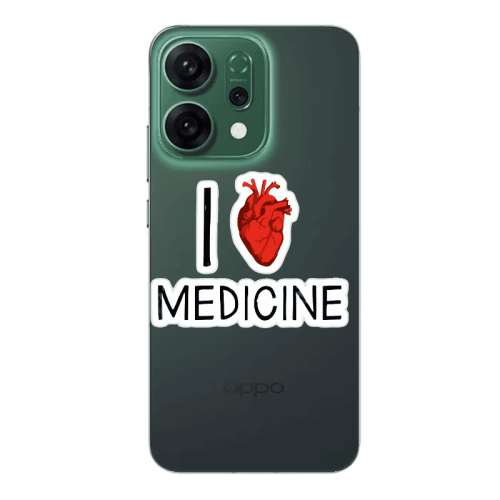 Oppo RENO 14 I Love Medicin Transparent Silicone TPU Θήκη