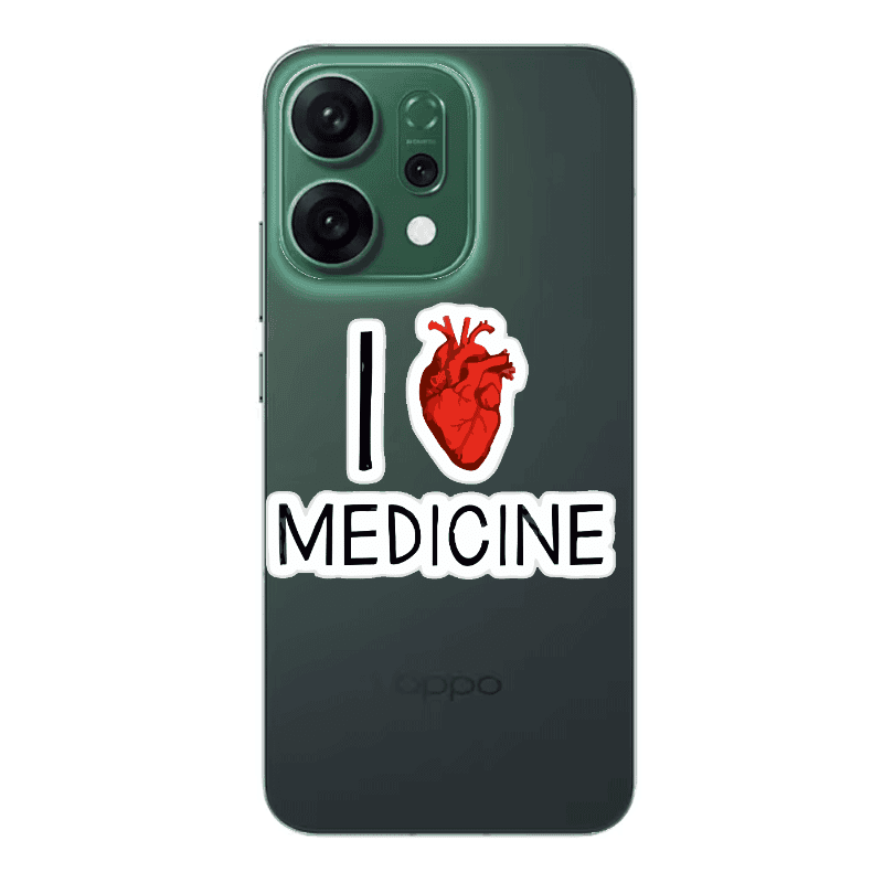 Oppo RENO 14 I Love Medicin Transparent Silicone TPU Θήκη