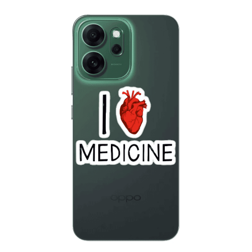 Oppo 14 F I Love Medicin Transparent Silicone TPU Θήκη