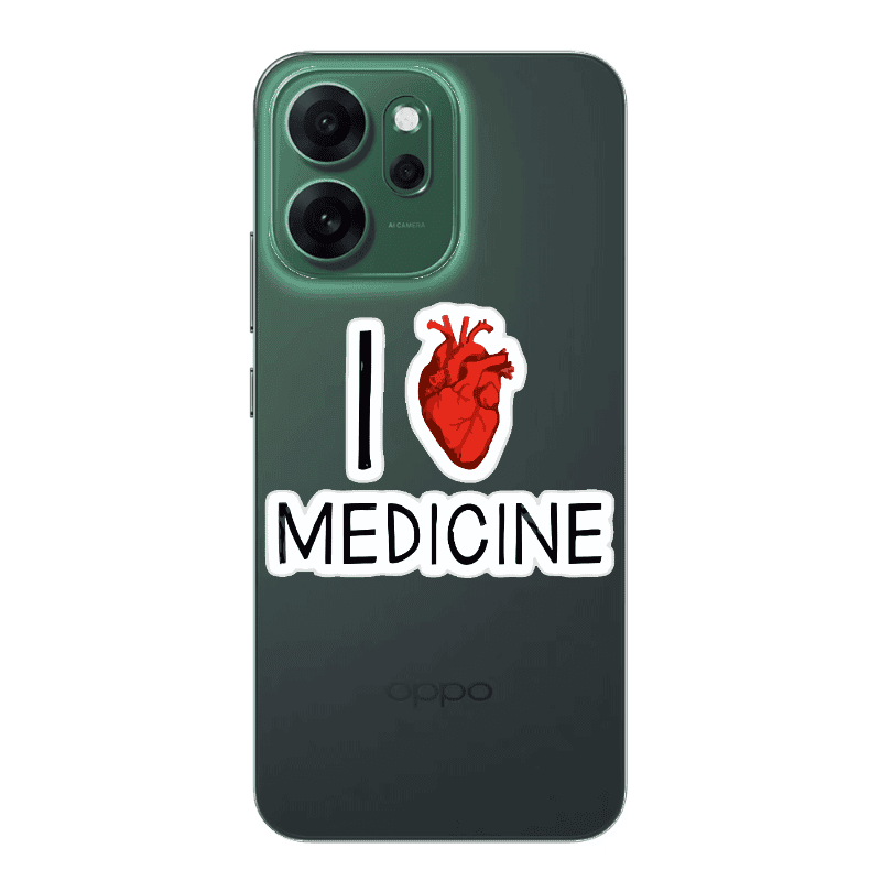 Oppo 14 F I Love Medicin Transparent Silicone TPU Θήκη