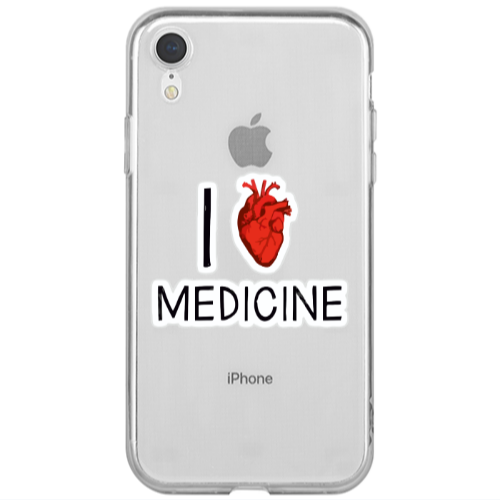 Apple iPhone Xr I Love Medicin Transparent Silicone TPU Θήκη