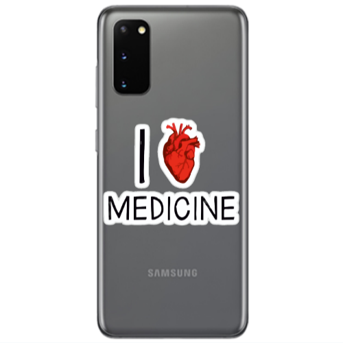 Samsung S20 I Love Medicin Transparent Silicone TPU Θήκη