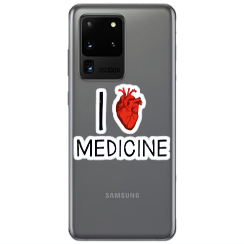 Samsung S20 Ultra I Love Medicin Transparent Silicone TPU Θήκη