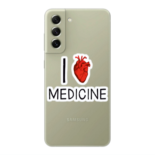 Samsung S21 I Love Medicin Transparent Silicone TPU Θήκη