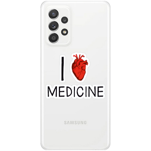 Samsung A53 I Love Medicin Transparent Silicone TPU Θήκη