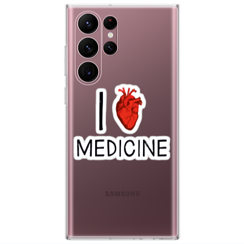 Samsung S22 Ultra I Love Medicin Transparent Silicone TPU Θήκη
