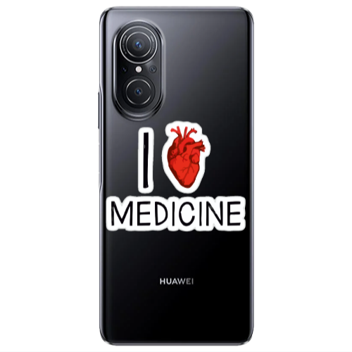 Huawei Nova 9 SE I Love Medicin Transparent Silicone TPU Θήκη