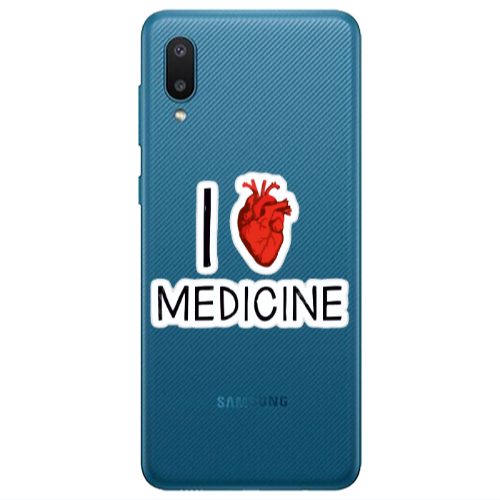 Samsung A02 I Love Medicin Transparent Silicone TPU Θήκη
