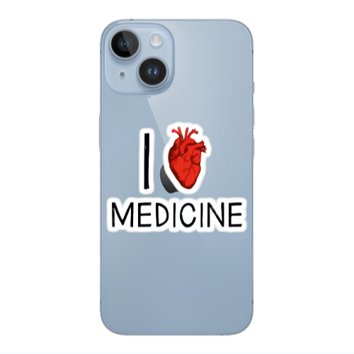 Apple iPhone 14  I Love Medicin Transparent Silicone TPU Θήκη