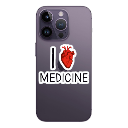 Apple iPhone 14 Pro Max I Love Medicin Transparent Silicone TPU Θήκη