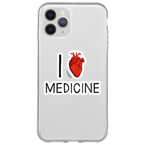 Apple iPhone 13 Pro I Love Medicin Transparent Silicone TPU Θήκη