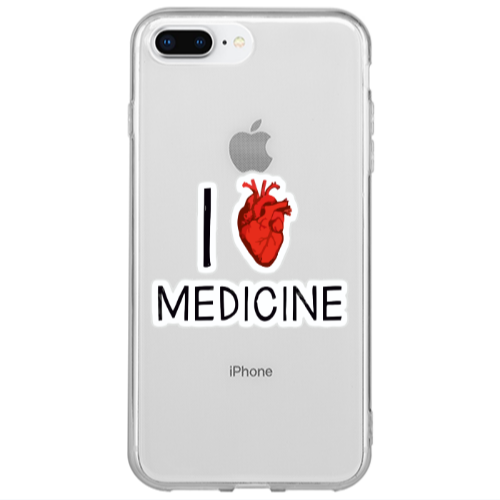 Apple iPhone 7 Plus I Love Medicin Transparent Silicone TPU Θήκη