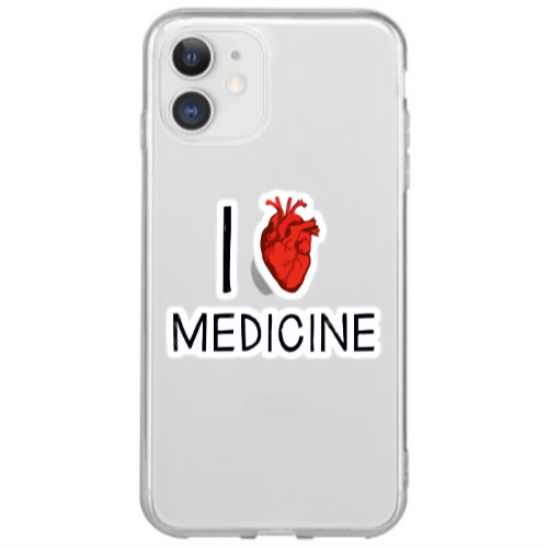 Apple iPhone 12 Mini I Love Medicin Transparent Silicone TPU Θήκη
