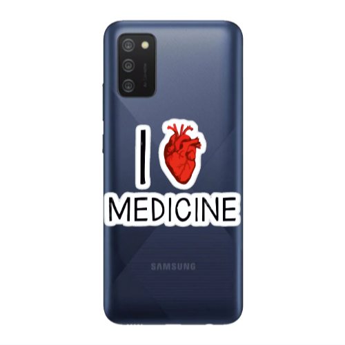 Samsung A03S I Love Medicin Transparent Silicone TPU Θήκη