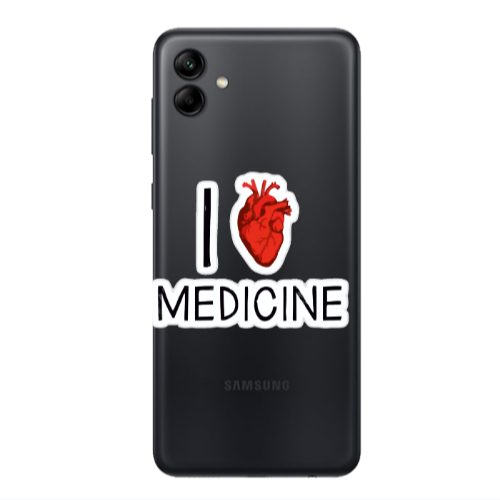 Samsung A04 I Love Medicin Transparent Silicone TPU Θήκη