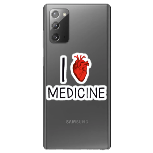 Samsung Note 20 I Love Medicin Transparent Silicone TPU Θήκη