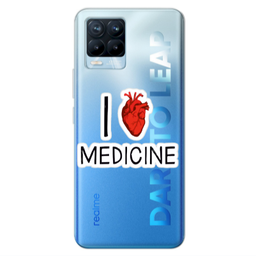 Realme 8 Pro I Love Medicin Transparent Silicone TPU Θήκη