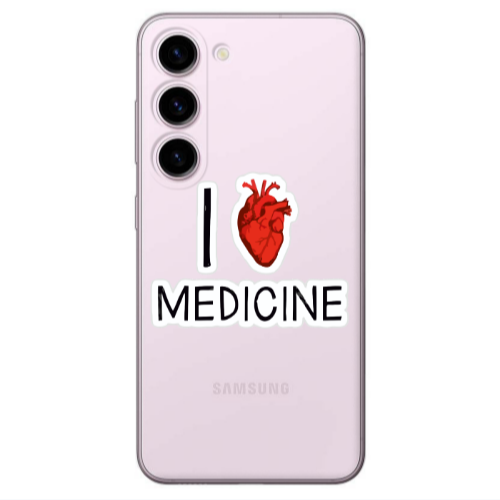 Samsung S23 I Love Medicin Transparent Silicone TPU Θήκη