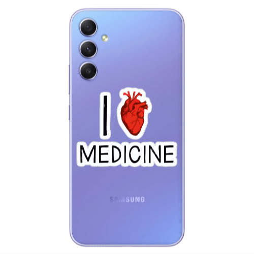 Samsung A34 I Love Medicin Transparent Silicone TPU Θήκη