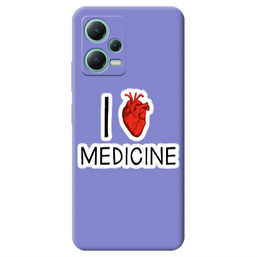 Xiaomi Redmi Note 12 Pro 5G I Love Medicin Purple Colored Silicone TPU Θήκη