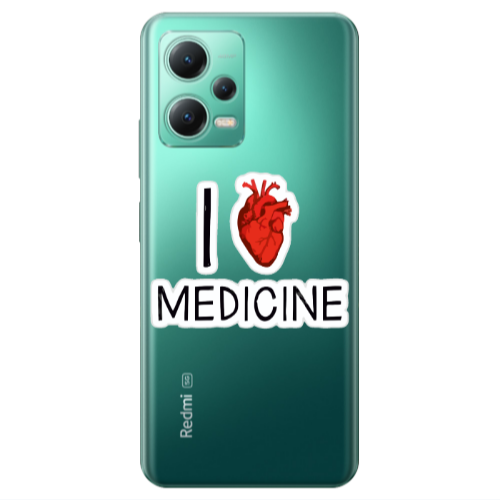 Xiaomi Redmi Note 12 Pro 5G I Love Medicin Transparent Silicone TPU Θήκη