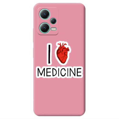 Xiaomi Redmi Note 12 Pro 5G I Love Medicin Pink Colored Silicone TPU Θήκη