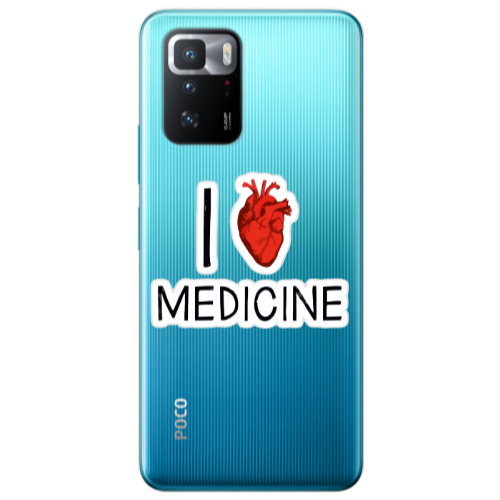 Xiaomi Poco X3 GT I Love Medicin Transparent Silicone TPU Θήκη