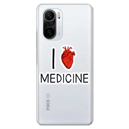 Xiaomi Poco F3 I Love Medicin Transparent Silicone TPU Θήκη