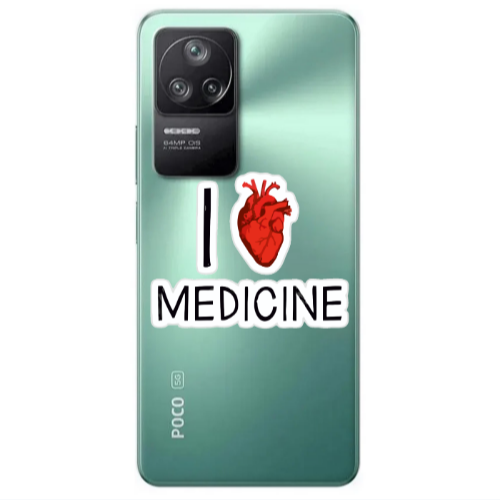 Xiaomi Poco F4 I Love Medicin Transparent Silicone TPU Θήκη